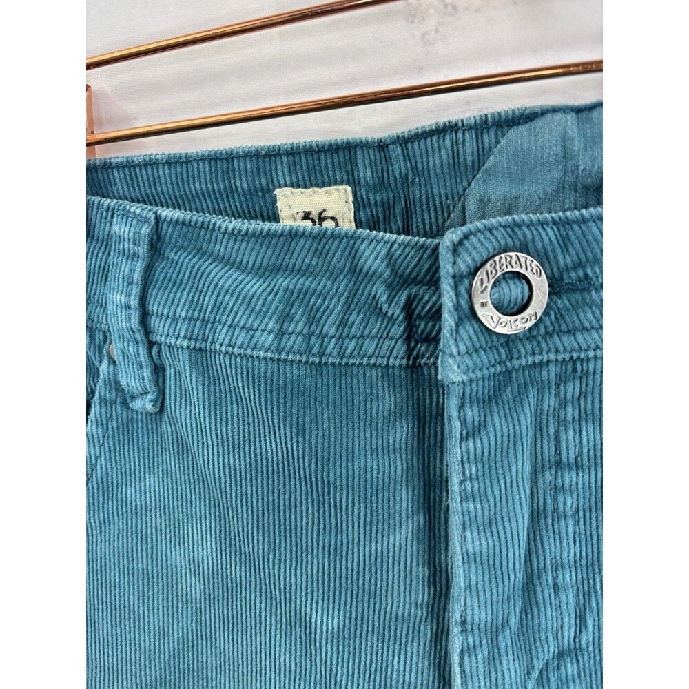 Vintage y2k VOLCOM Teal Corduroy Modern Straight Pant Mens 36 Mallcore 00s Retro - Picture 8 of 15